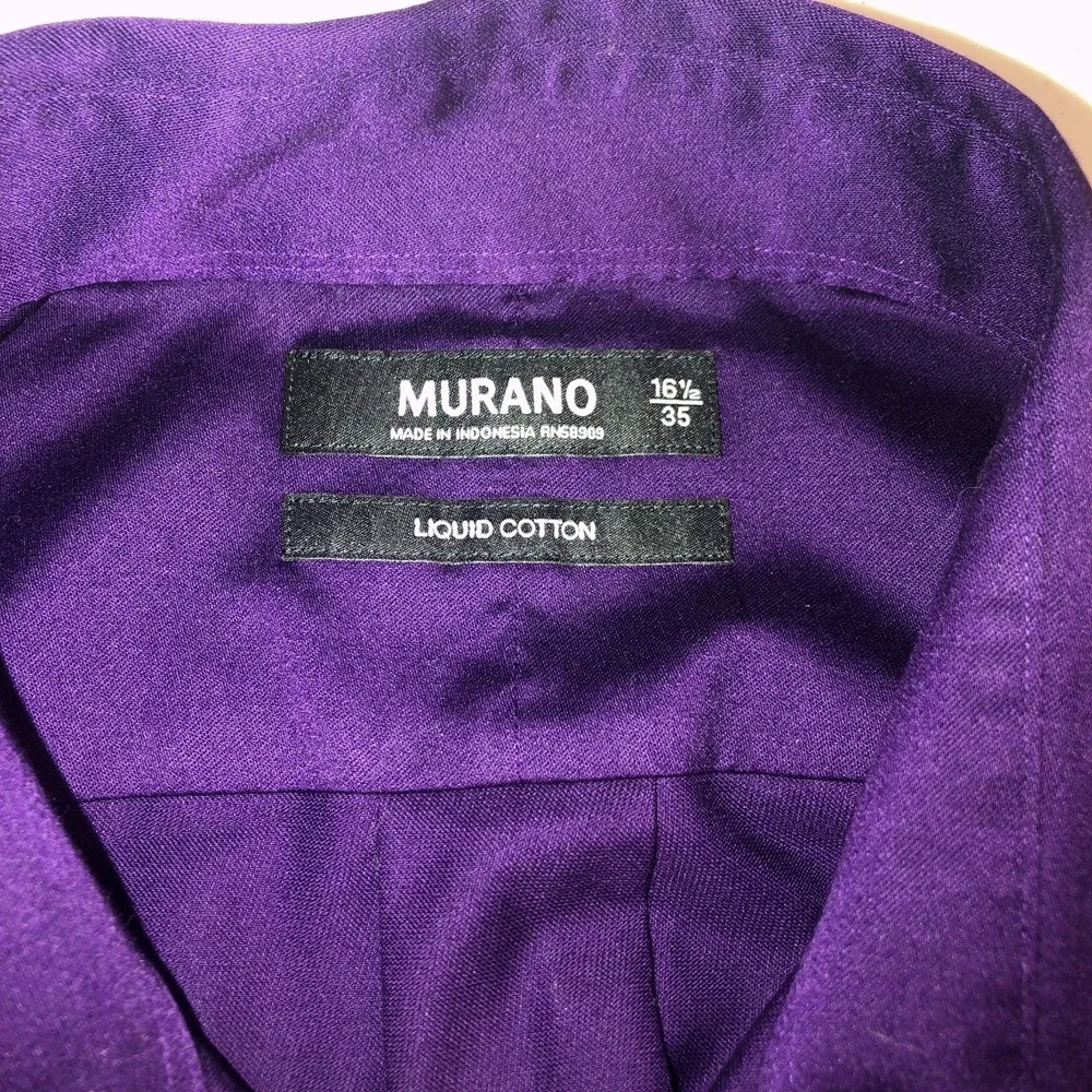Murano Liquid Cotton Shirt Mens L/S Button Up Size 16.5 / 35 Academia Whimsigoth - Picture 5 of 7